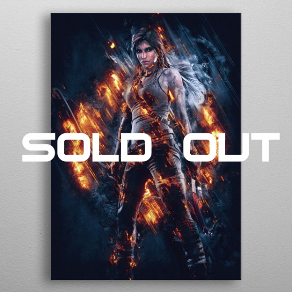 Displate Metall-Poster "Angry Tomb Raider" *AUSVERKAUFT*